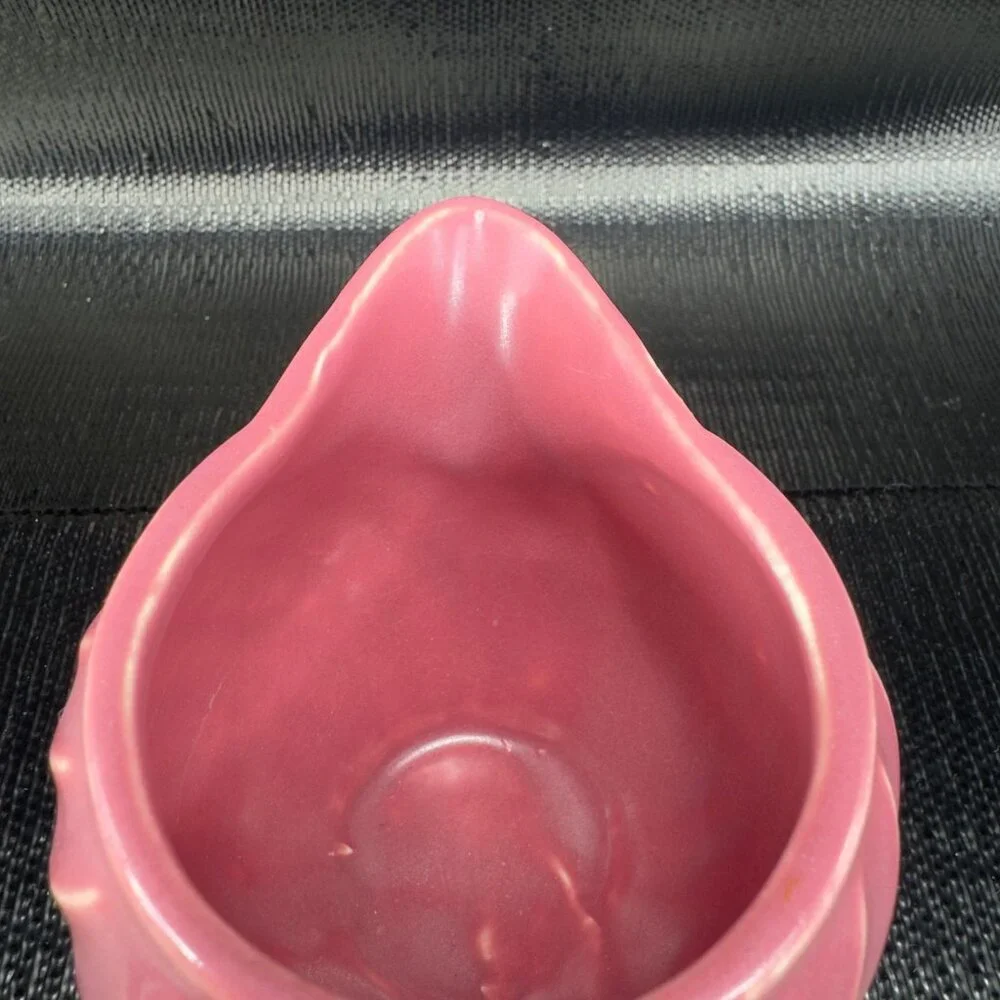 Antique American Pottery USA‎ Mauve Swirl Pattern Small Pitcher Creamer Vintage